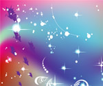butterflys in blue red background